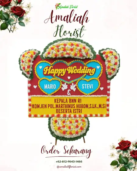 Papan Bunga Pernikahan Sanga Sanga